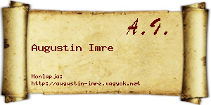 Augustin Imre névjegykártya